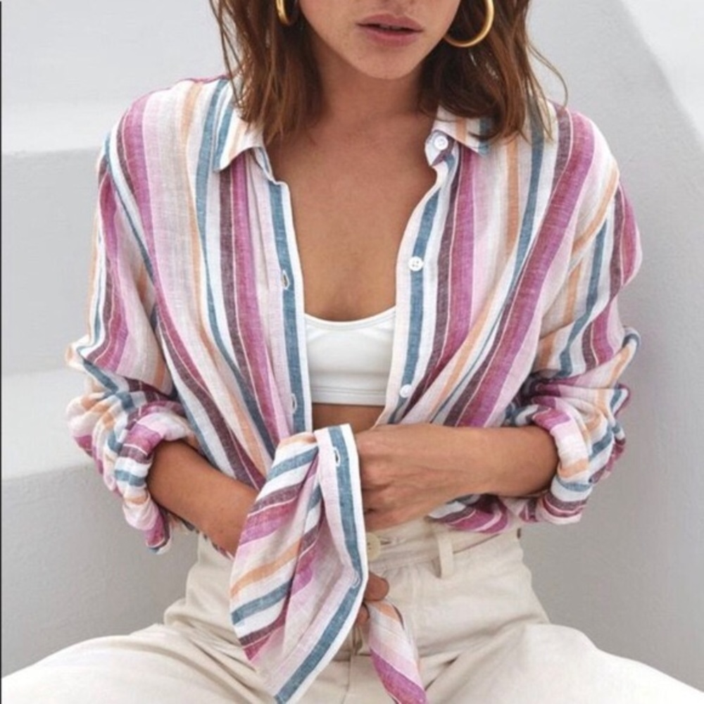 Rails Sydney Avila striped button down